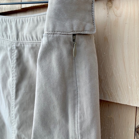 LL Bean Knee length Khaki Flare skirt - Picture 2 of 4